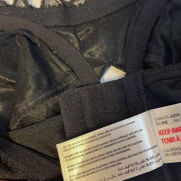 🆕 Déesse Lingerie Black Lace Underwire Bra - Women’s Size 42DD / DD42 - Picture 11 of 11